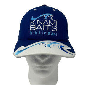Kinami Baits Fish the Wave Trucker Hat Embroidered Adjustable Hook and Loop M/L